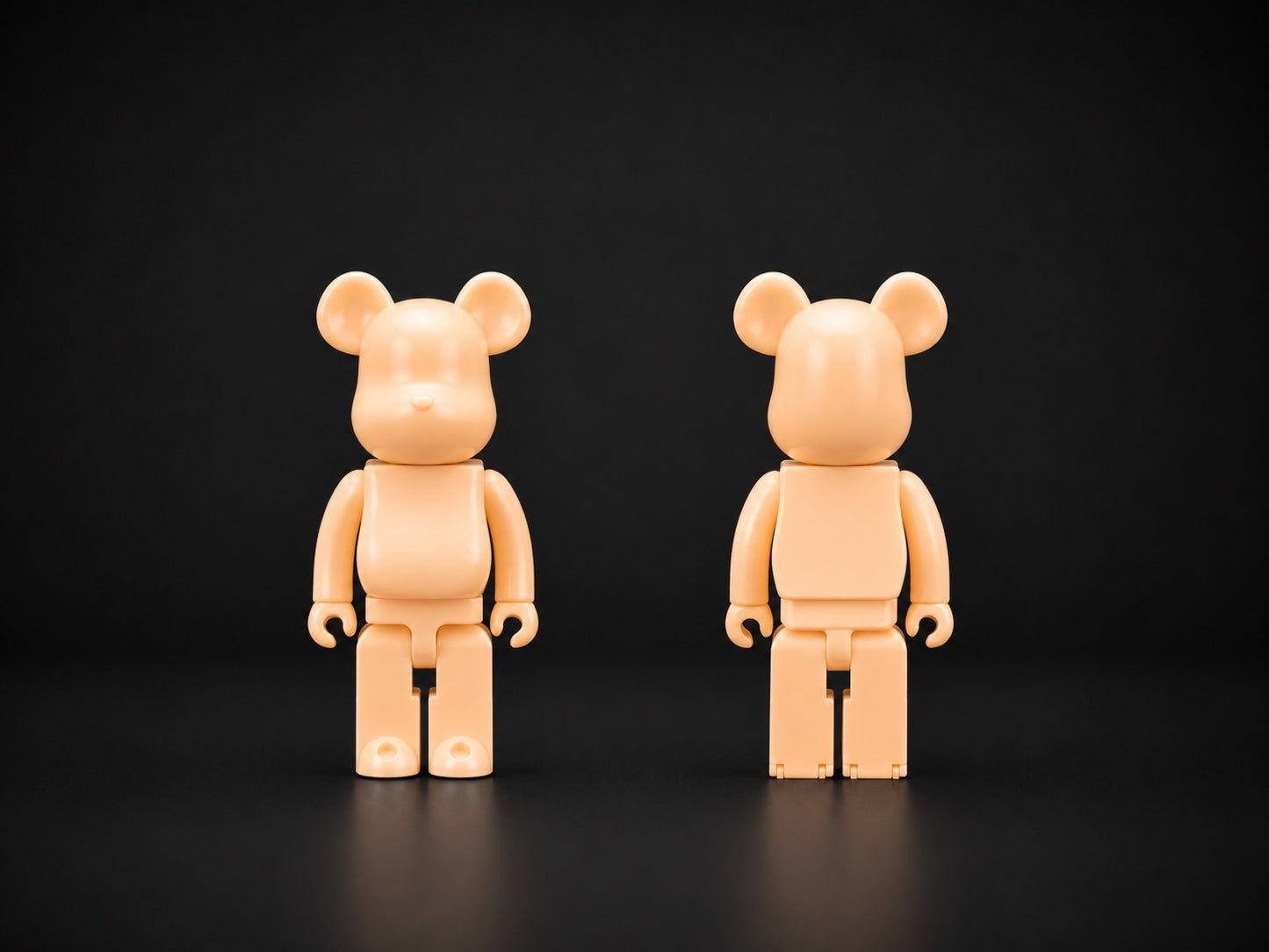 Peach Bear Figure
